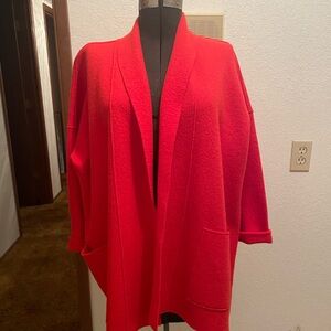 Women's Eileen Fisher Coat Red Size Small